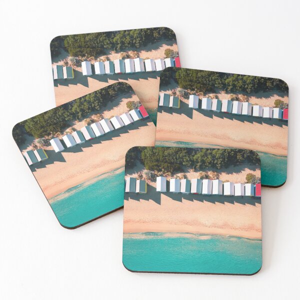 Item preview, Brighton Beach Bathing Boxes In Melbourne From Above  designed and sold by The-Drone-Man.
