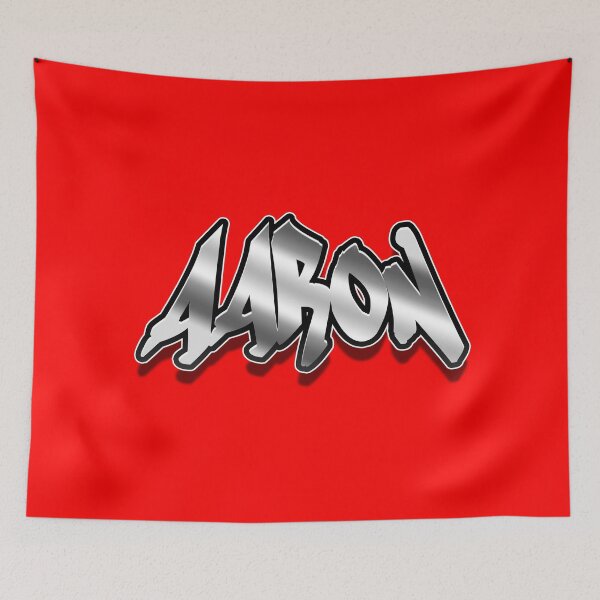 Item preview, "Aaron" in Graffiti style metal effect designed and sold by geograffeur.