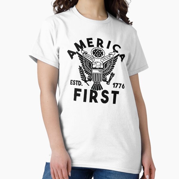 Item preview, Patriotic America First Shirt designed and sold by FedUpEagle.