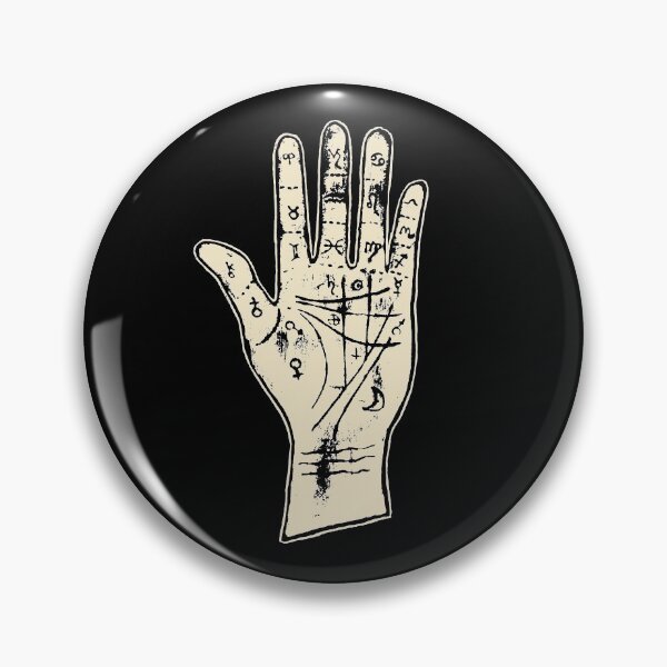 Item preview, Palmistry hand on a black background designed and sold by NONUMMYdesign.