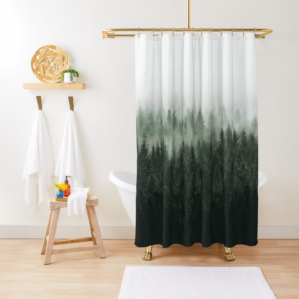 High And Low Shower Curtain