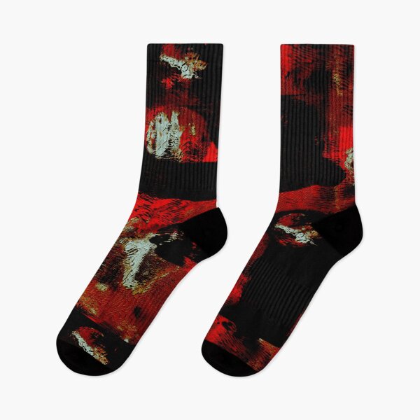 Item preview, Abstract Fabric Texture Red & Black designed and sold by 40degreesSouth.