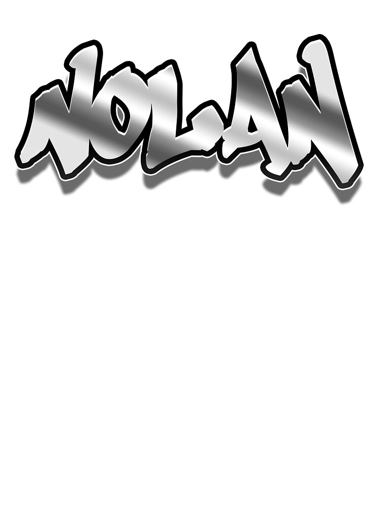 Nolan In Graffiti Style Metal Effect Baby One Piece By Geograffeur Redbubble