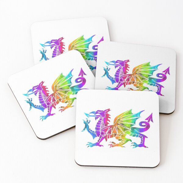 Item preview, Rainbow Welsh Dragon Draig Cymreig Cymraeg Wales Cymru designed and sold by Artbyjljones.