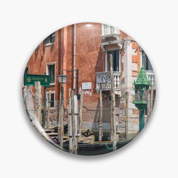 Item preview, Vivid Venetian Accents - Gondola Traghetto di San Toma on the Grand Canal designed and sold by Georgia Mizuleva.