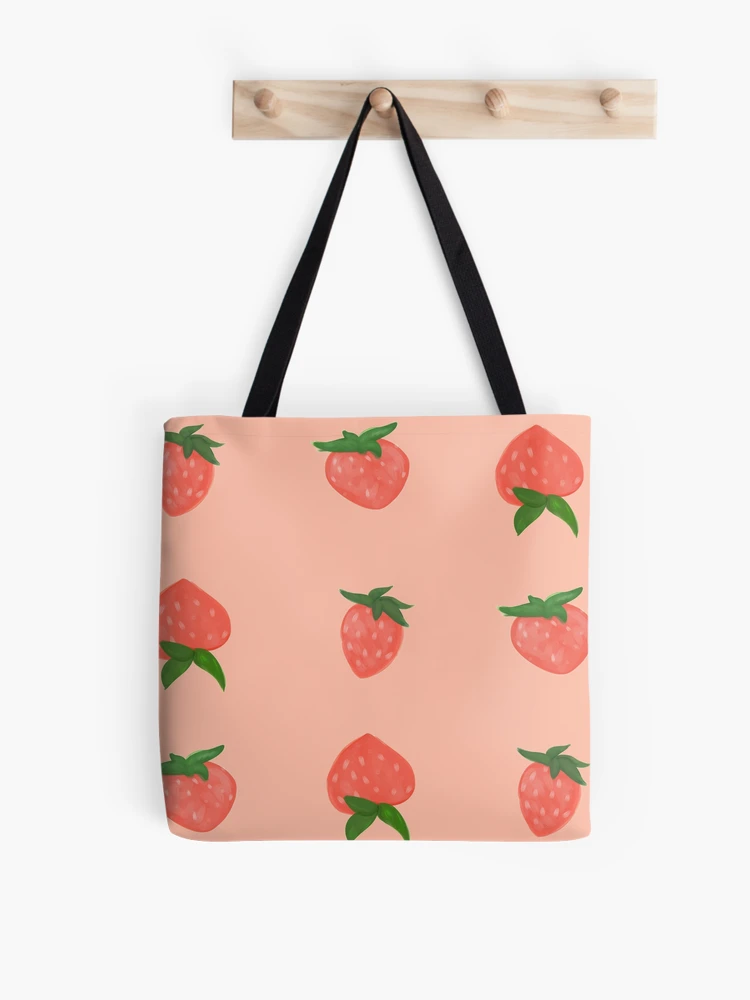 Strawberry Canvas Tote Bag, Grocery Tote Bag, Sweet AF, Cute Tote