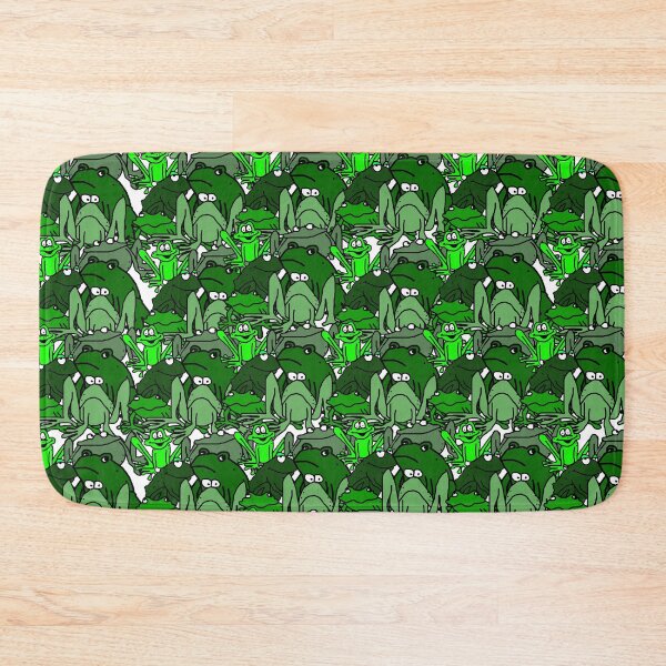 Item preview, Funny Frog Cartoon Green Pattern designed and sold by jaggerstudios.