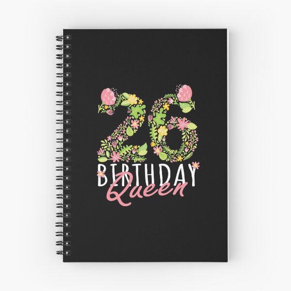 Item preview, 26th Birthday Queen 26 Years Old Woman Floral B-day Theme graphic designed and sold by Grabitees.