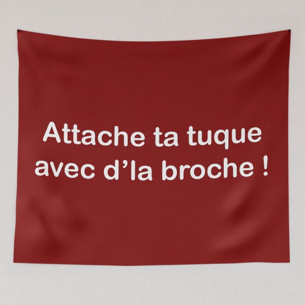 Item preview, Attach your hat with a brooch, Quebecois proverb. designed and sold by LordRaccoon.