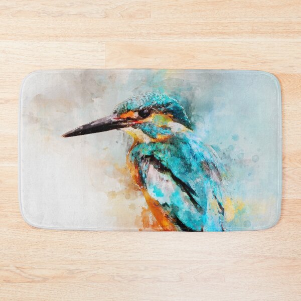 Item preview, Dramabite Watercolor kingfisher designed and sold by dramabite.