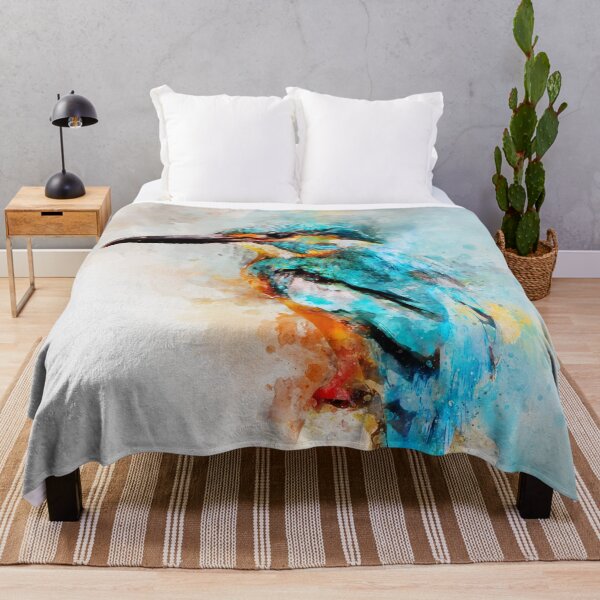 Item preview, Dramabite Watercolor kingfisher designed and sold by dramabite.