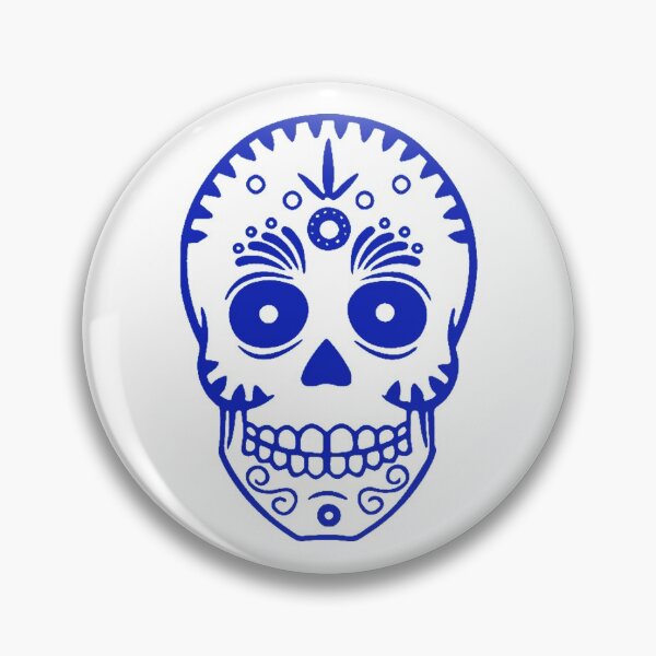 Item preview, Sugar Skull 0001 blue designed and sold by thatstickerguy.