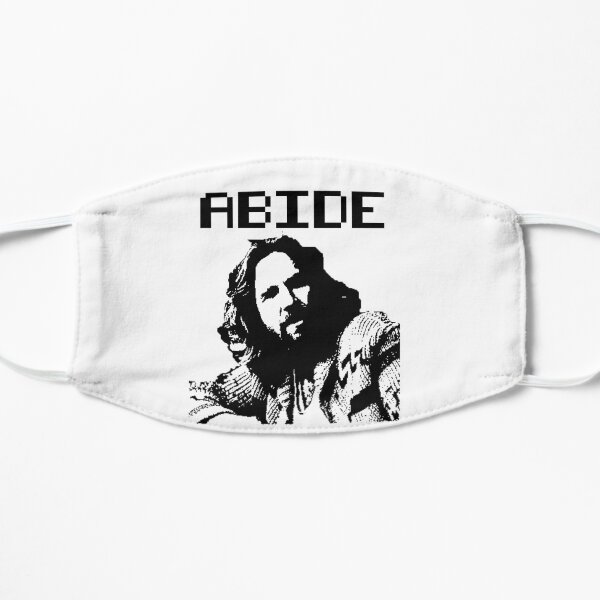 Abide, The Dude 8 Bit Graphic Quote Mask