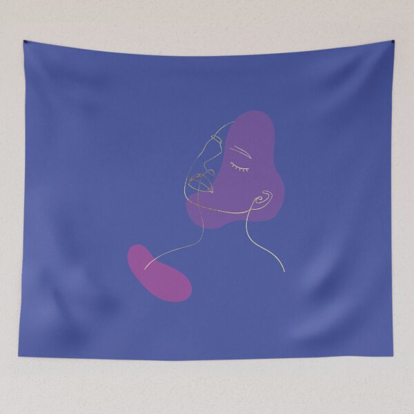 Item preview, Abstract Line Art Woman | Bold Purple designed and sold by SoNifty.