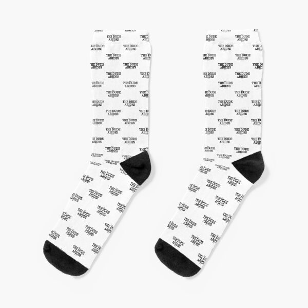 The Dude Abides, Big Lebowski Quote Socks