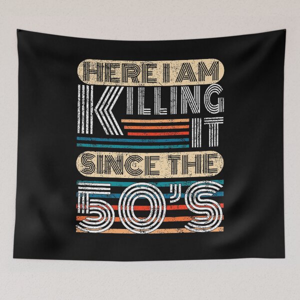 Item preview, 70th Birthday Here I Am Killing It Since The 50s Retro Style Gift designed and sold by T-minus.