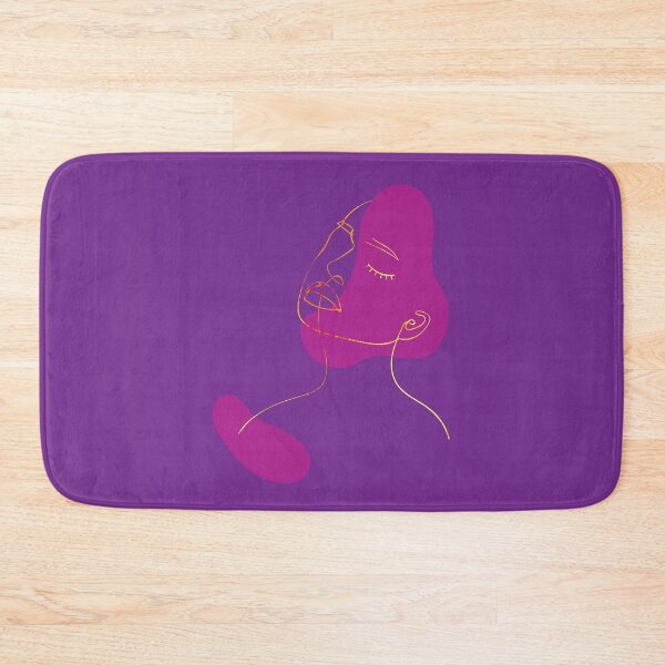 Item preview, Abstract Line Art Woman | Bold Purple + Gold designed and sold by SoNifty.