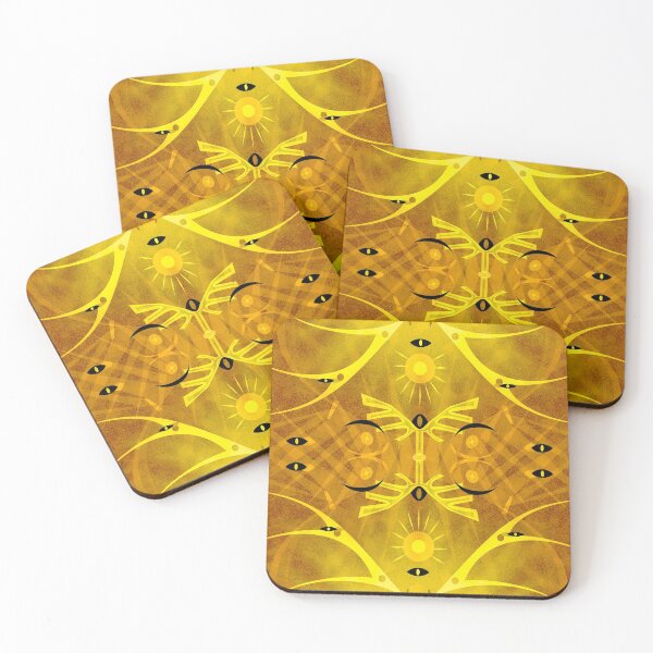Item preview, Ephemeral Vision - Golden Earth colours - small repeat pattern designed and sold by 40degreesSouth.