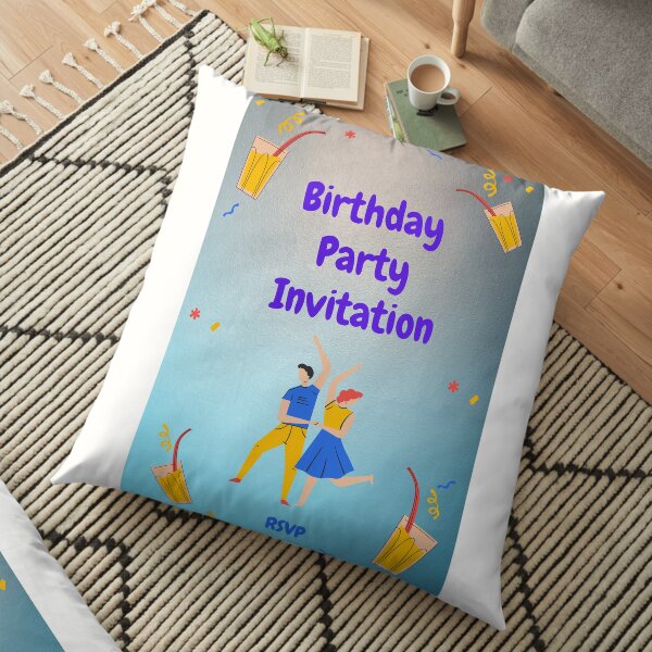 Birthday Invitation Pillows Cushions Redbubble