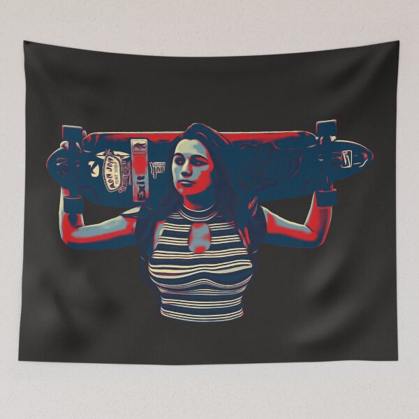 Item preview, Retro Skater Chick and her Longboard designed and sold by Slicki.