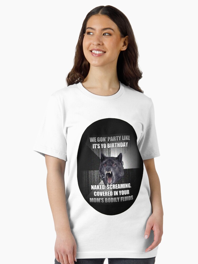Thumbnail 2 of 7, Essential T-Shirt, Funny Wolf Meme - Hilarious Wolf Birthday meme designed and sold by HowardWalsh.