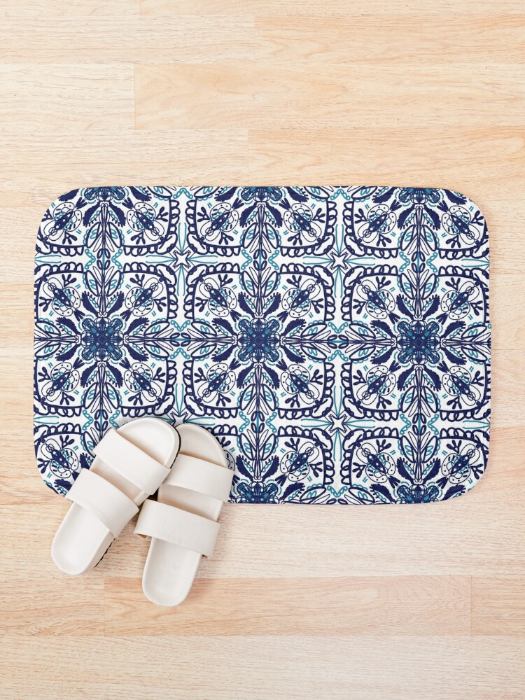 Uphome Boho Bathroom Runner White Abstract Sun Long Bathroom Rugs