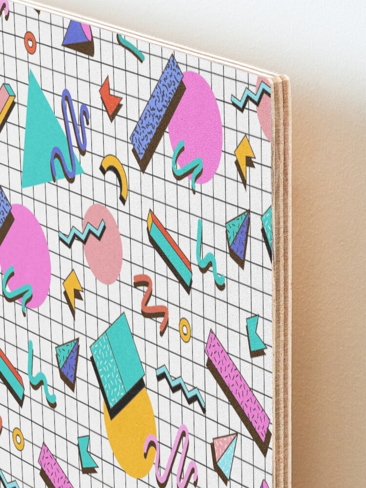 Thumbnail 3 of 6, Mounted Print, Funky 80s eighties Memphis Pattern Design designed and sold by SoNifty.