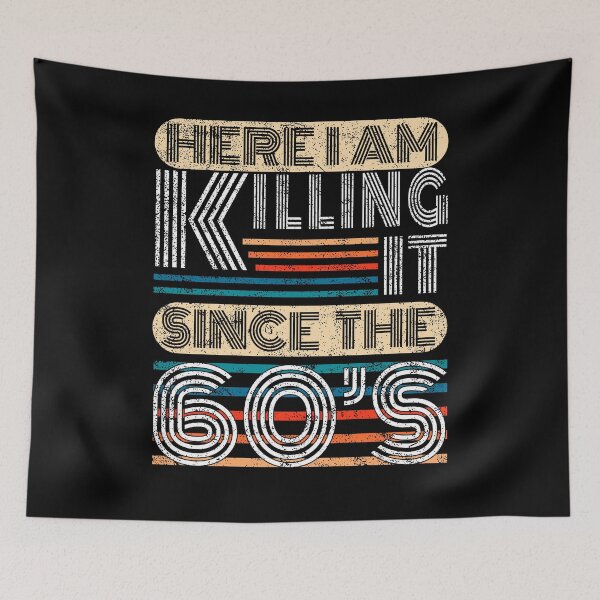 Item preview, 60th Birthday Here I Am Killing It Since The 60s Retro Style Gift designed and sold by T-minus.