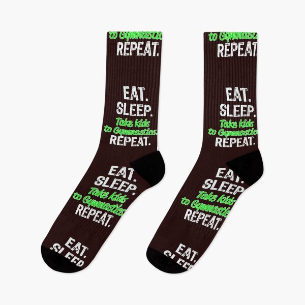 Item preview, Funny Gymnastics Themed Design for Mom & Dad Eat Sleep Take Kids to Gymnastics Repeat designed and sold by LGamble12345.