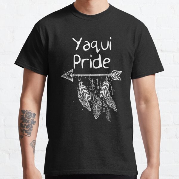 Yaqui Pride Tribe Native American Indian Buffalo Yoeme Uto Mens Back Print  T-shirt