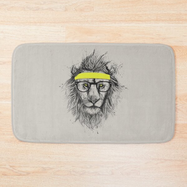 Artikelvorschau, Hipster Löwe (heller Hintergrund) entworfen und verkauft von soltib.