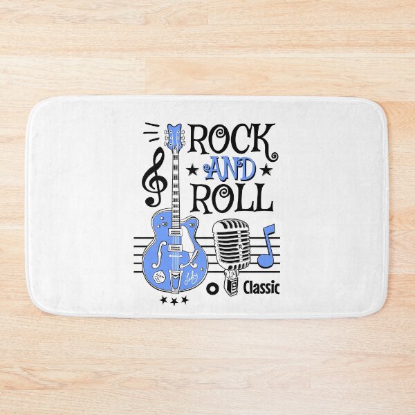 Item preview, Rockabilly Music Retro Guitar Classic Rock and Roll Microphone Vintage Sock Hop  designed and sold by MemphisCenter.