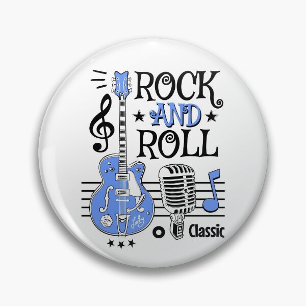 Item preview, Rockabilly Music Retro Guitar Classic Rock and Roll Microphone Vintage Sock Hop  designed and sold by MemphisCenter.