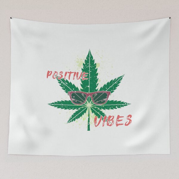 Item preview, Positive vibes, weed leaf designed and sold by psychoshadow.