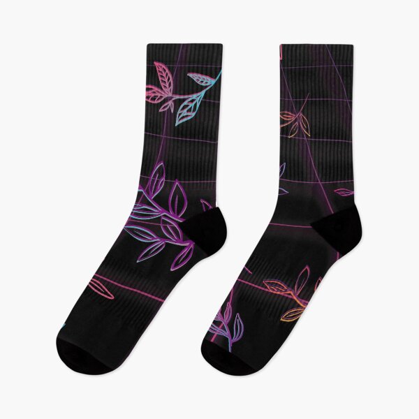 Item preview, Synthwave neon leaves  designed and sold by MaiZephyr.