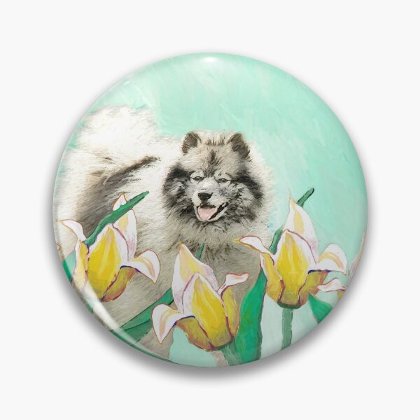 Item preview, Keeshond in Tulips designed and sold by alpendesigns.