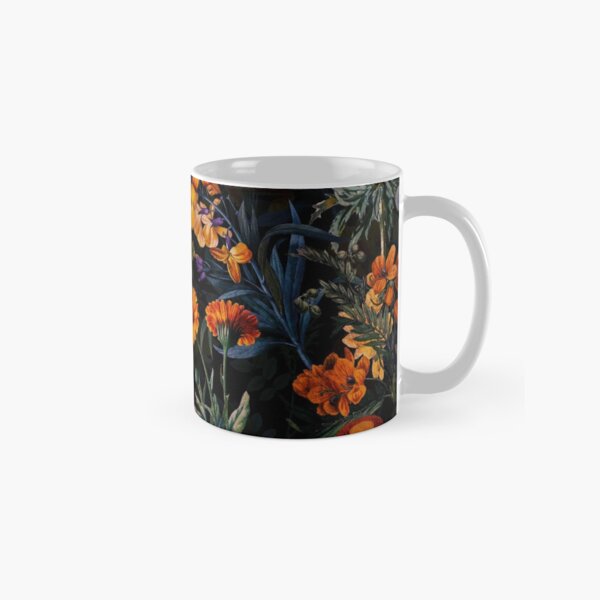 Vintage Botanical Golden Night Garden Classic Mug