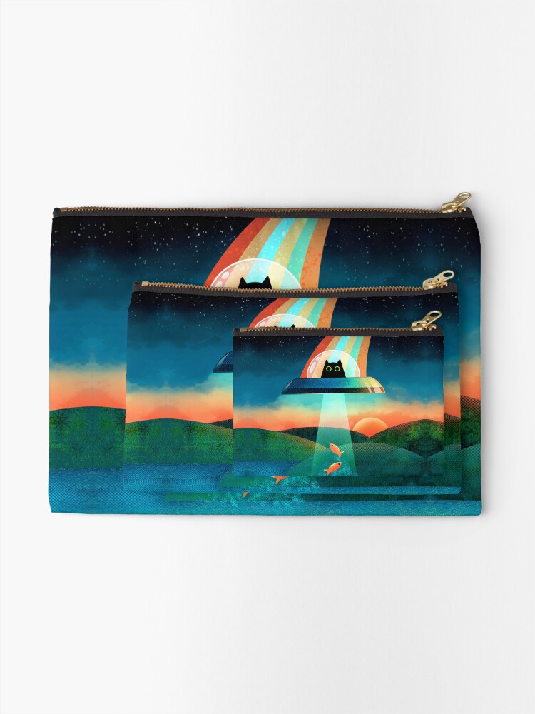Alternate view of The Purrfect Alien Zipper Pouch