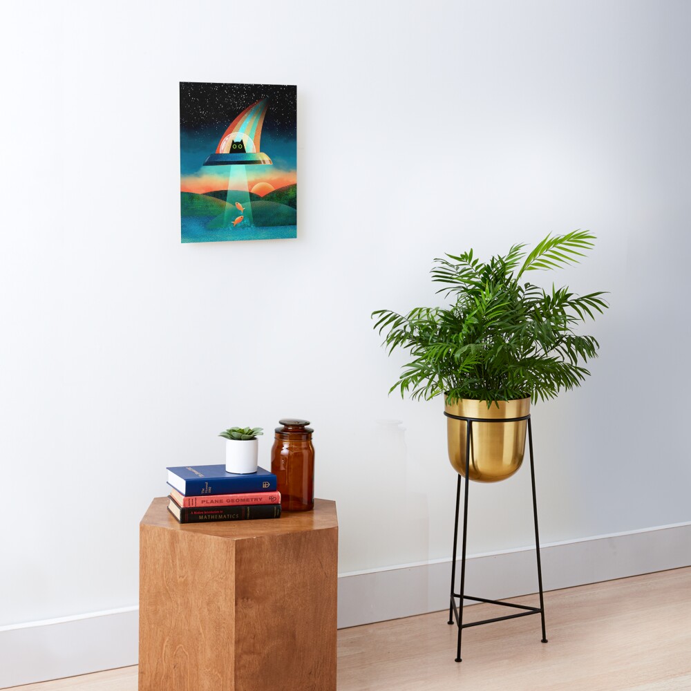 The Purrfect Alien Mounted Print