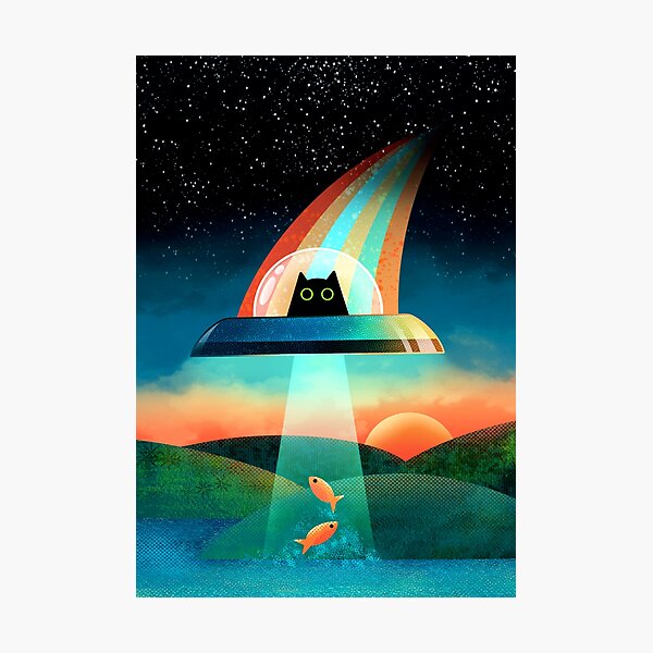 The Purrfect Alien  Photographic Print