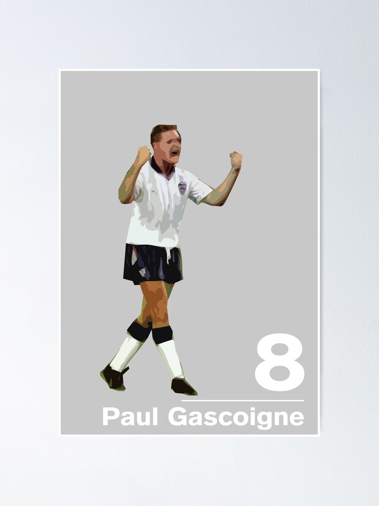 Vintage Poster Soccer Football UK Soccer Star Paul Gascoigne 