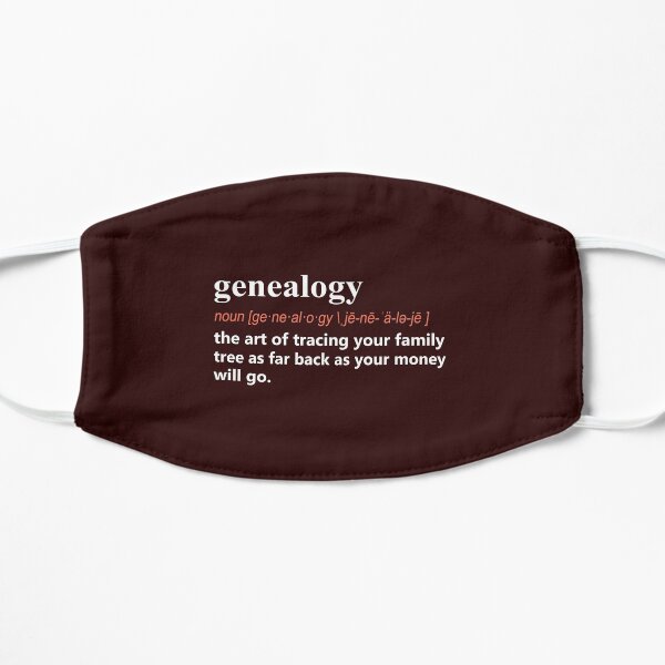 genealogy Funny Gift Definition on dark Flat Mask