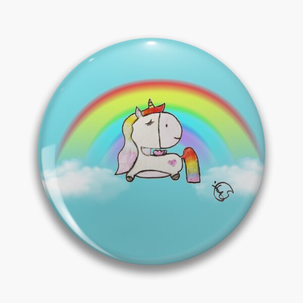 Item preview, Rainbow Unicorn up to clouds by Elisavet designed and sold by azimaplace.