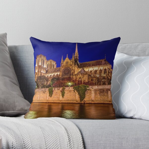 Notre-Dame Rose Window Throw Pillow