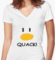 quack quack quack Women's Fitted V-Neck T-Shirt
