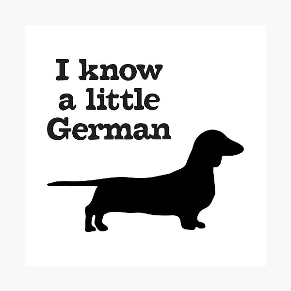 I Know A Little German Dachshund Photographic Print