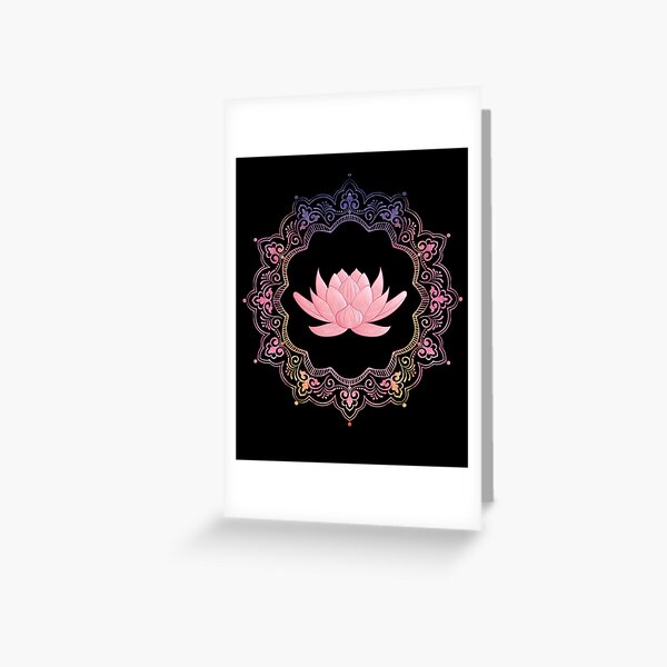 Lotus Mandala | Spiritual Om New Age Buddhist Yoga Meditation Greeting Card