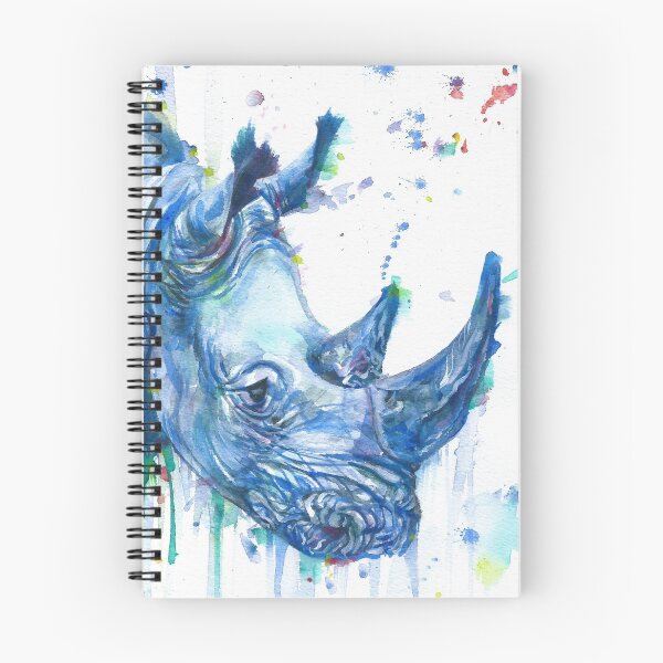 Item preview, RHINOCEROS watercolor portrait.1 designed and sold by lautir.