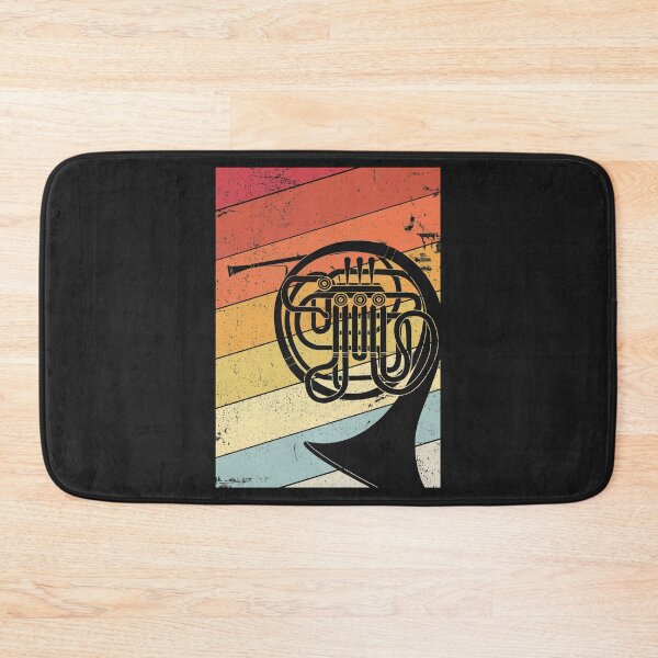 Item preview, French Horn Graphic. Retro Style Brass Band Design designed and sold by PackAPunch.