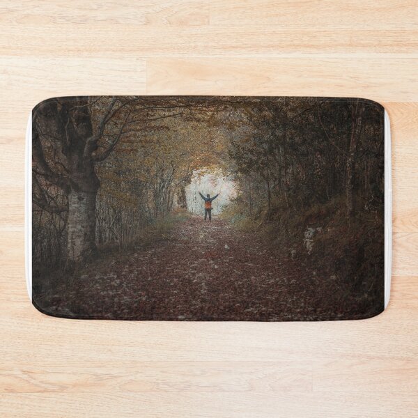 Item preview, Young man with arms raised at forest designed and sold by MarioGuti.